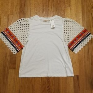 Tory Burch White Jillian Top